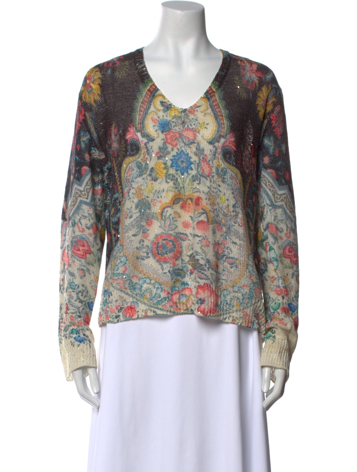 Etro Linen Printed Sweater