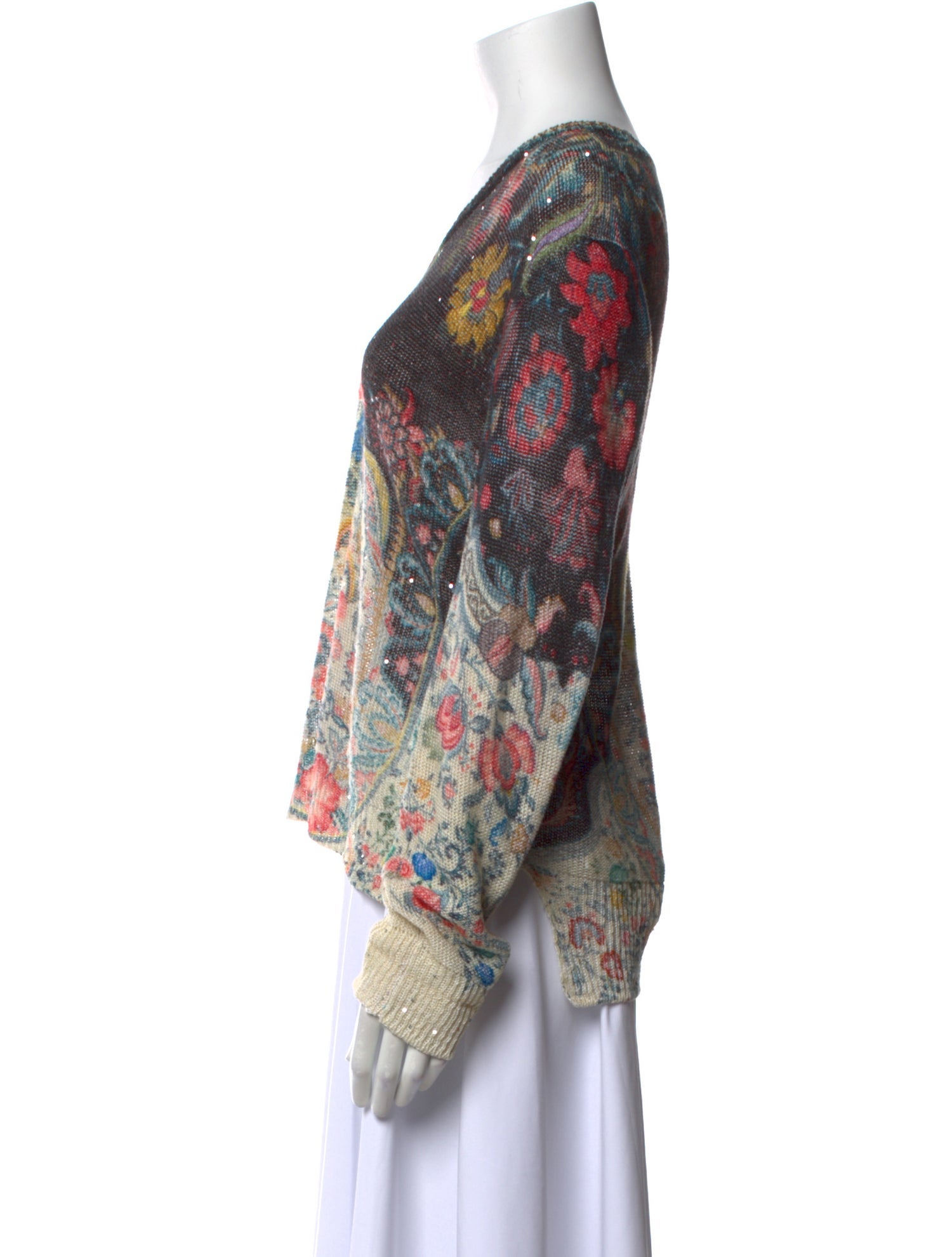 Etro Linen Printed Sweater