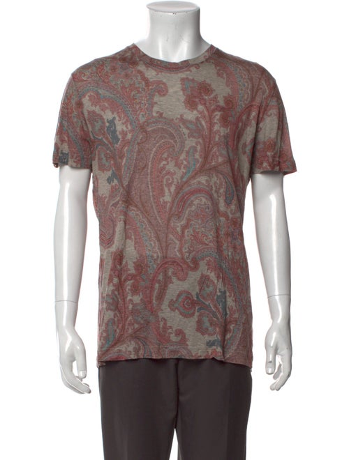 Etro Printed Crew Neck T-Shirt