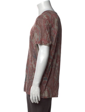Etro Printed Crew Neck T-Shirt
