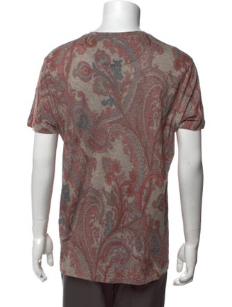Etro Printed Crew Neck T-Shirt