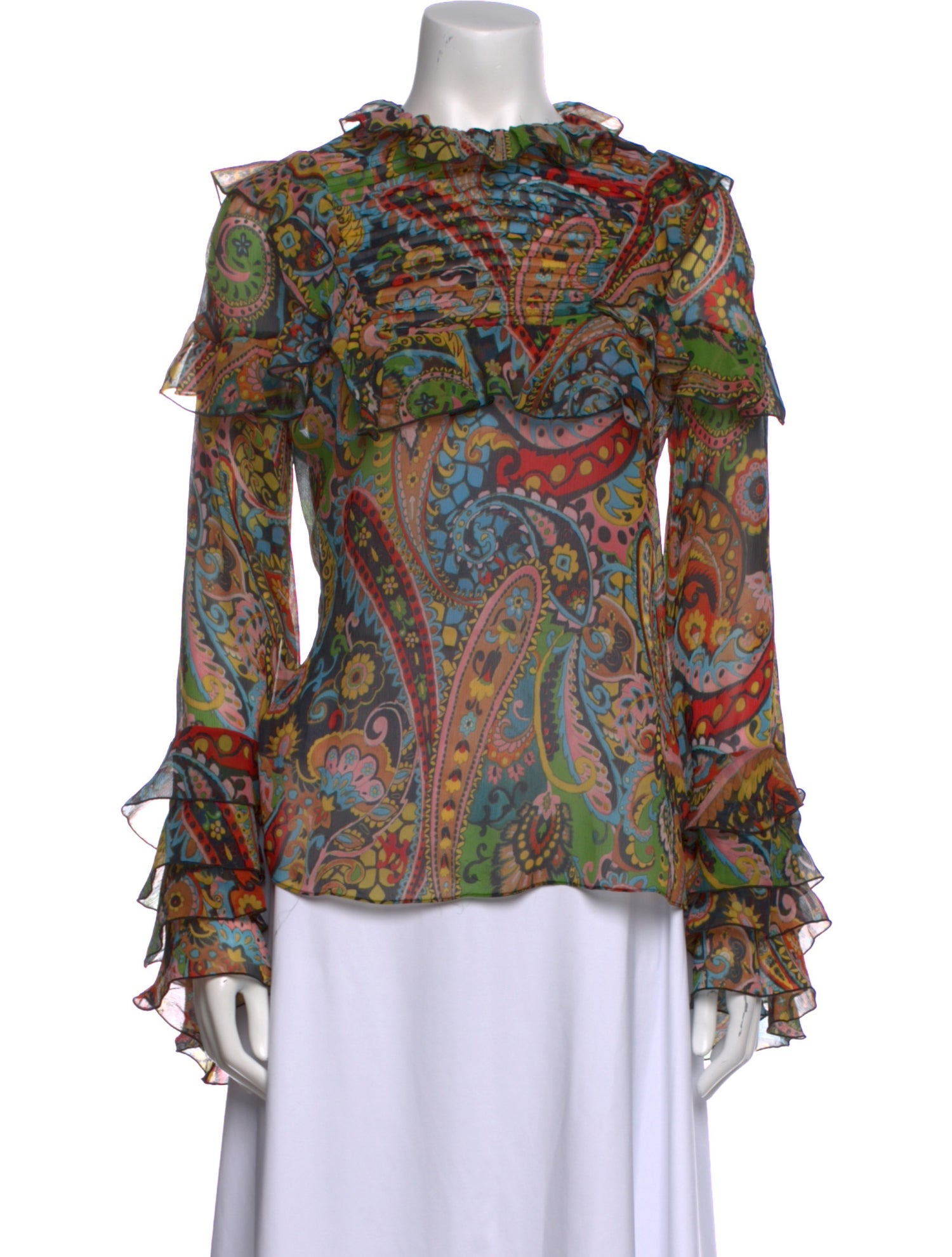 Etro Silk Paisley Print Blouse
