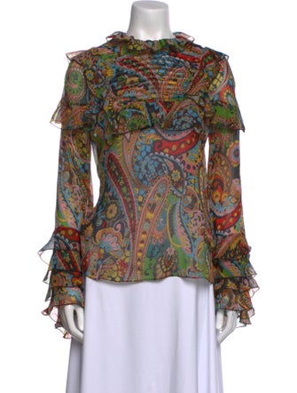 Etro Silk Paisley Print Blouse