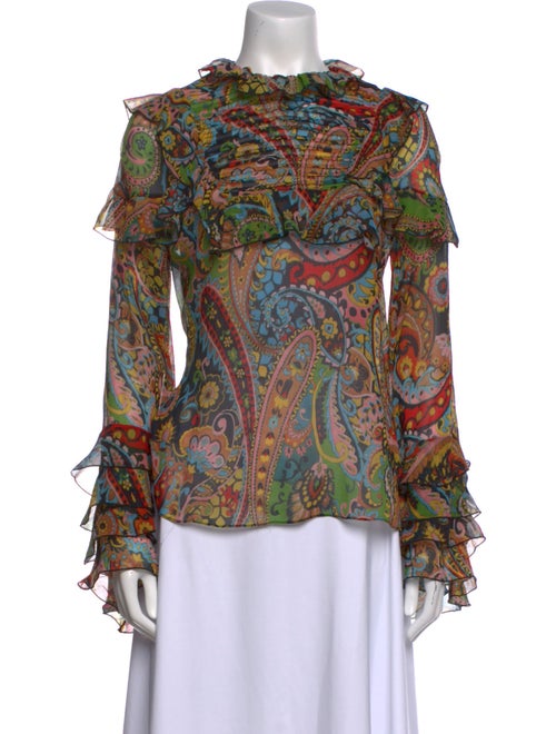 Etro Silk Paisley Print Blouse