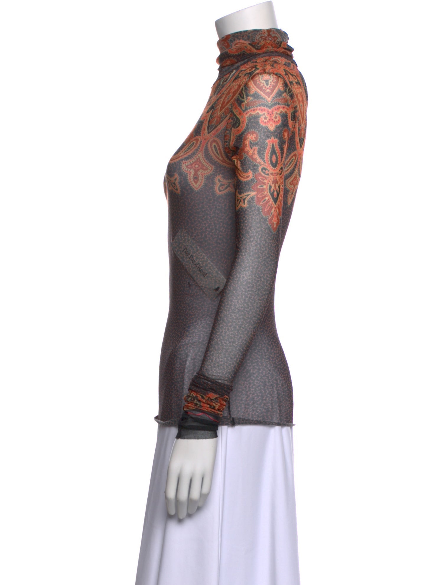 Etro Printed Turtleneck Top