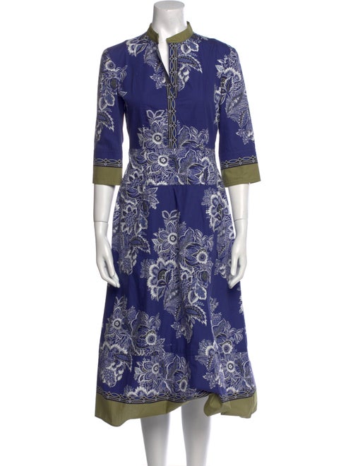 Etro Floral Print Midi Length Dress