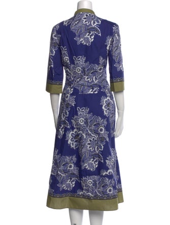 Etro Floral Print Midi Length Dress
