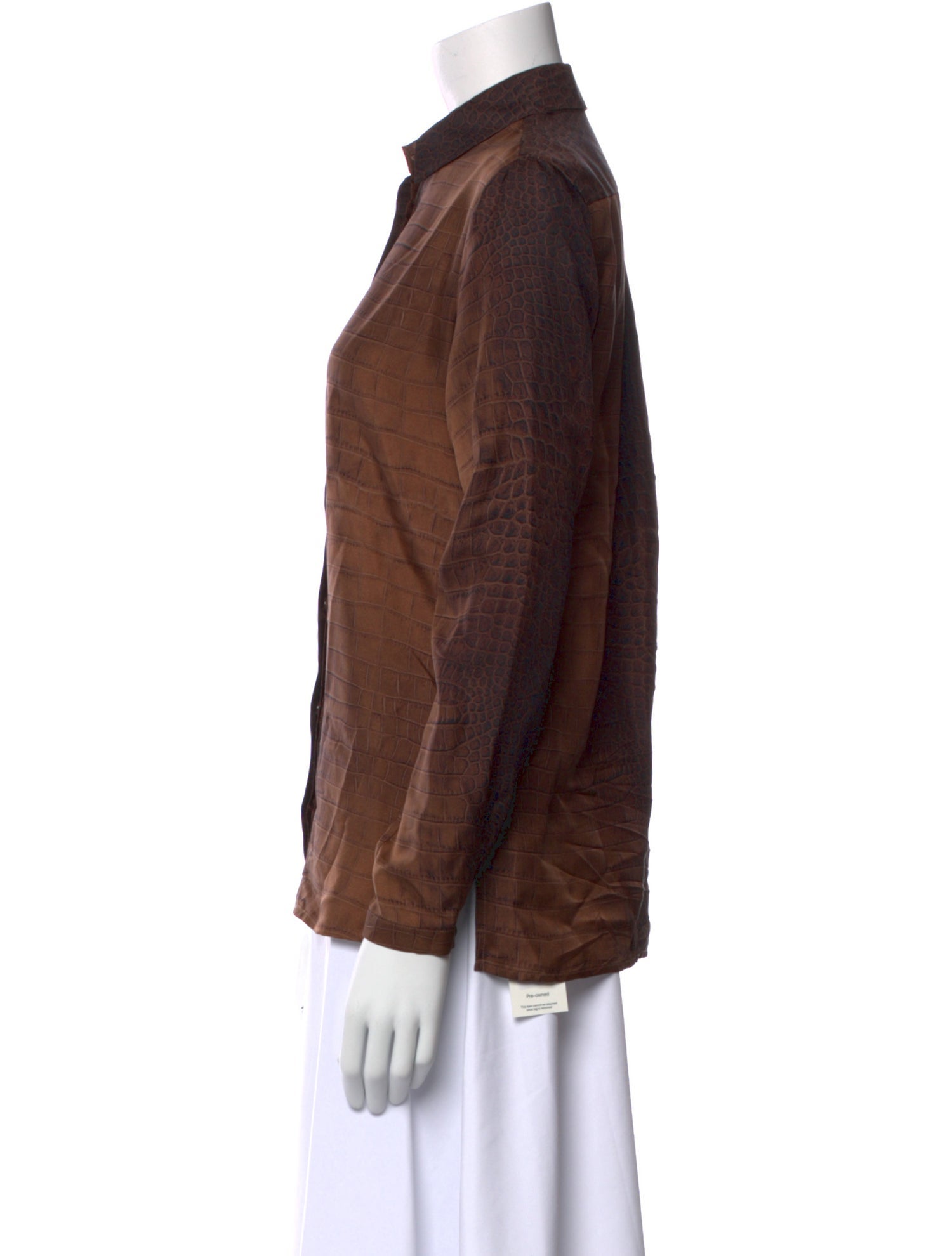 Etro Silk Long Sleeve Button-Up Top