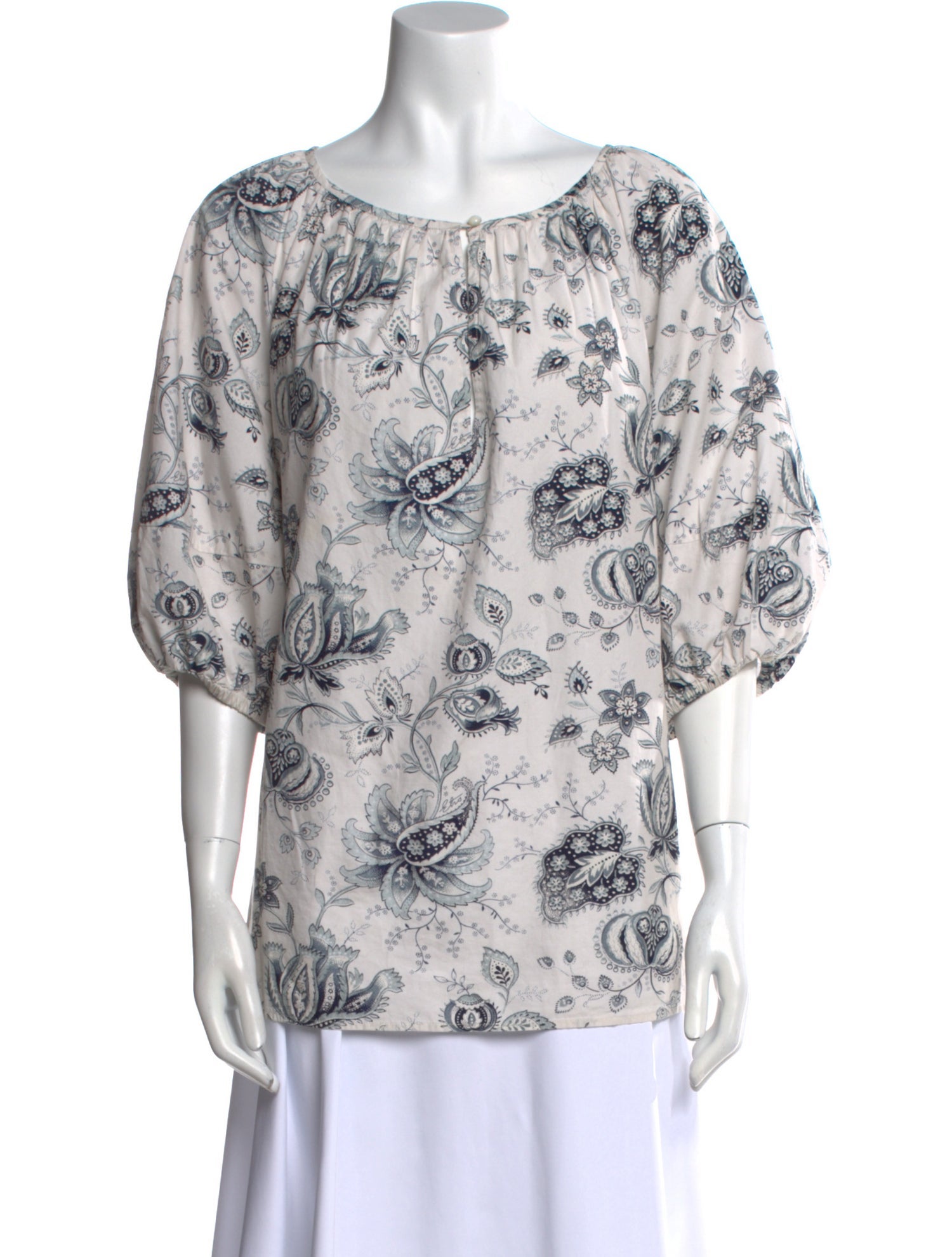 Etro Printed Bateau Neckline Tunic