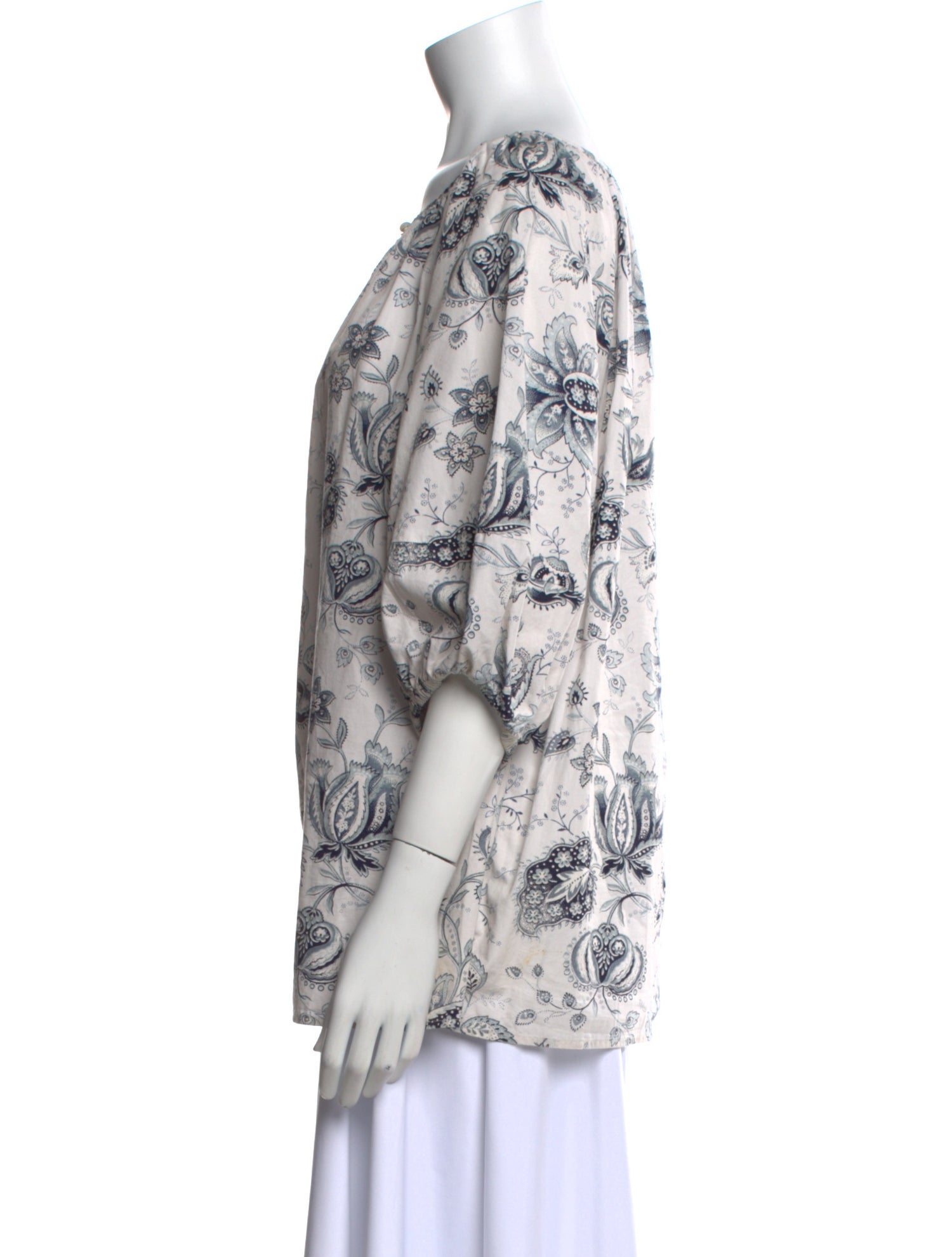 Etro Printed Bateau Neckline Tunic