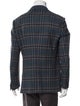 Etro Wool Plaid Print Peacoat