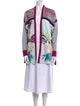 Etro Floral Print Open Front Sweater