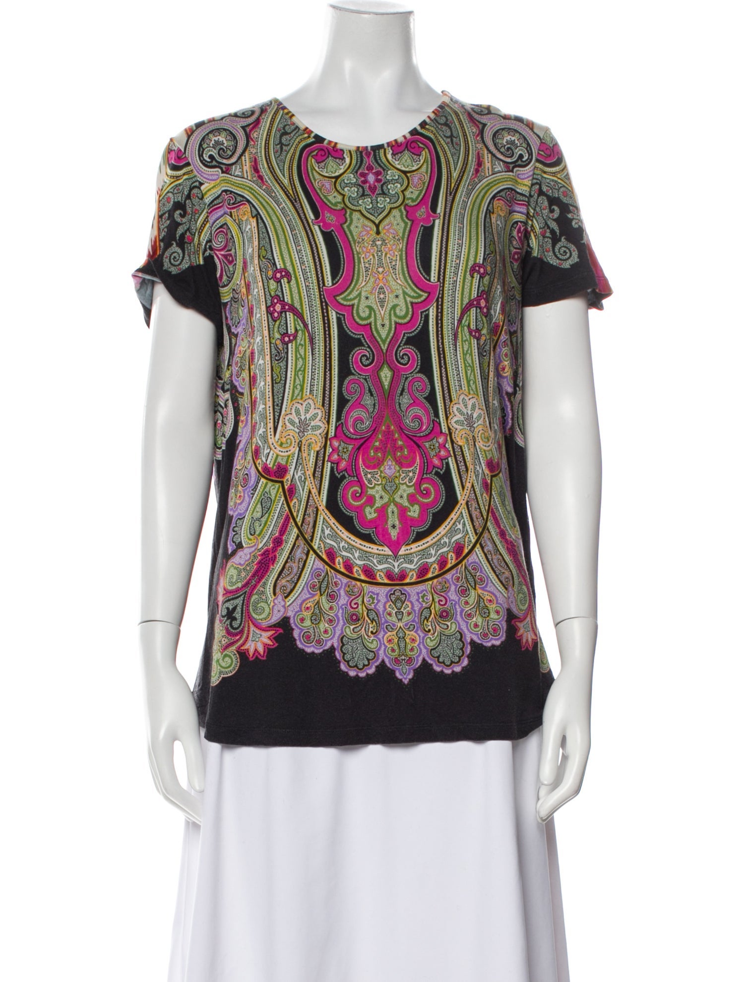 Etro Silk Paisley Print T-Shirt