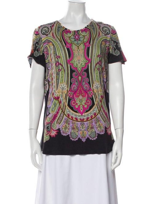 Etro Silk Paisley Print T-Shirt