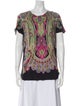 Etro Silk Paisley Print T-Shirt