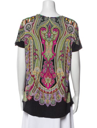 Etro Silk Paisley Print T-Shirt