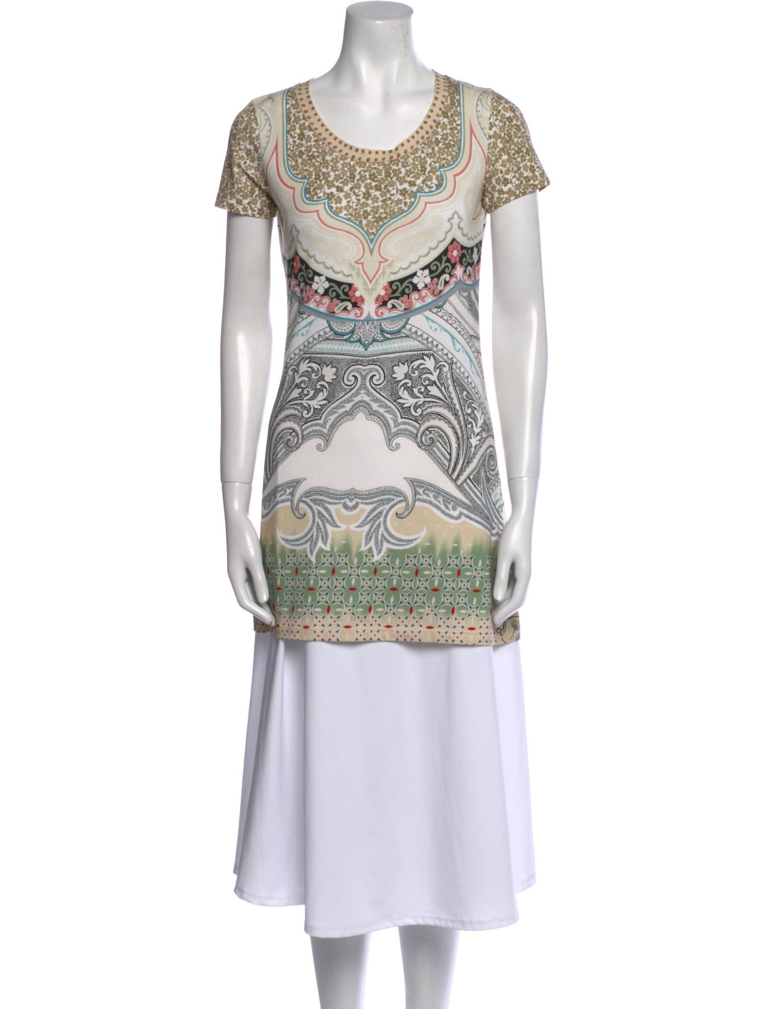 Etro Paisley Print Scoop Neck Tunic