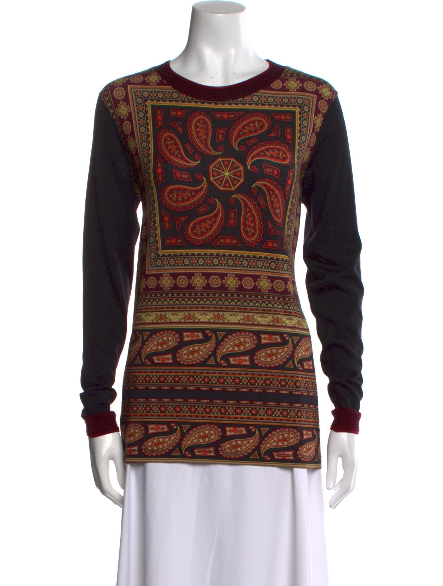Etro Paisley Print Crew Neck Sweatshirt