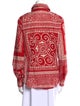 Etro Printed Long Sleeve Button-Up Top