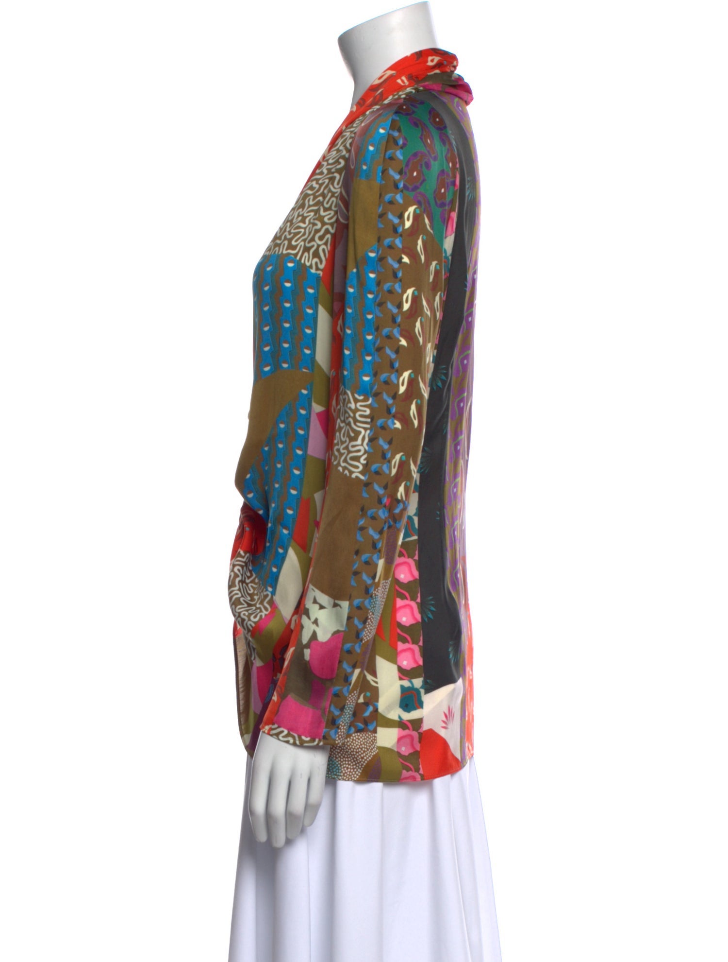 Etro Printed V-Neck Blouse