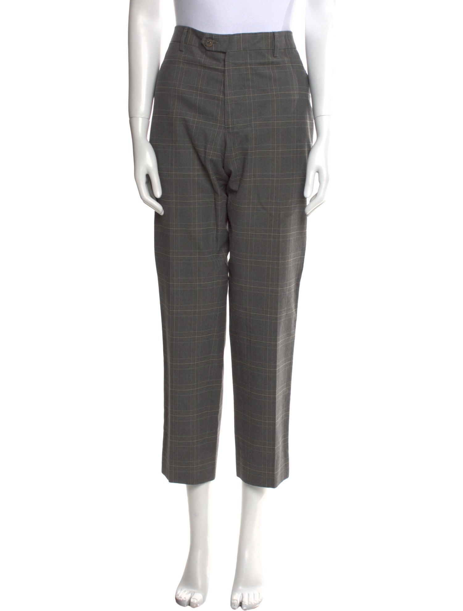Etro Plaid Print Straight Leg Pants