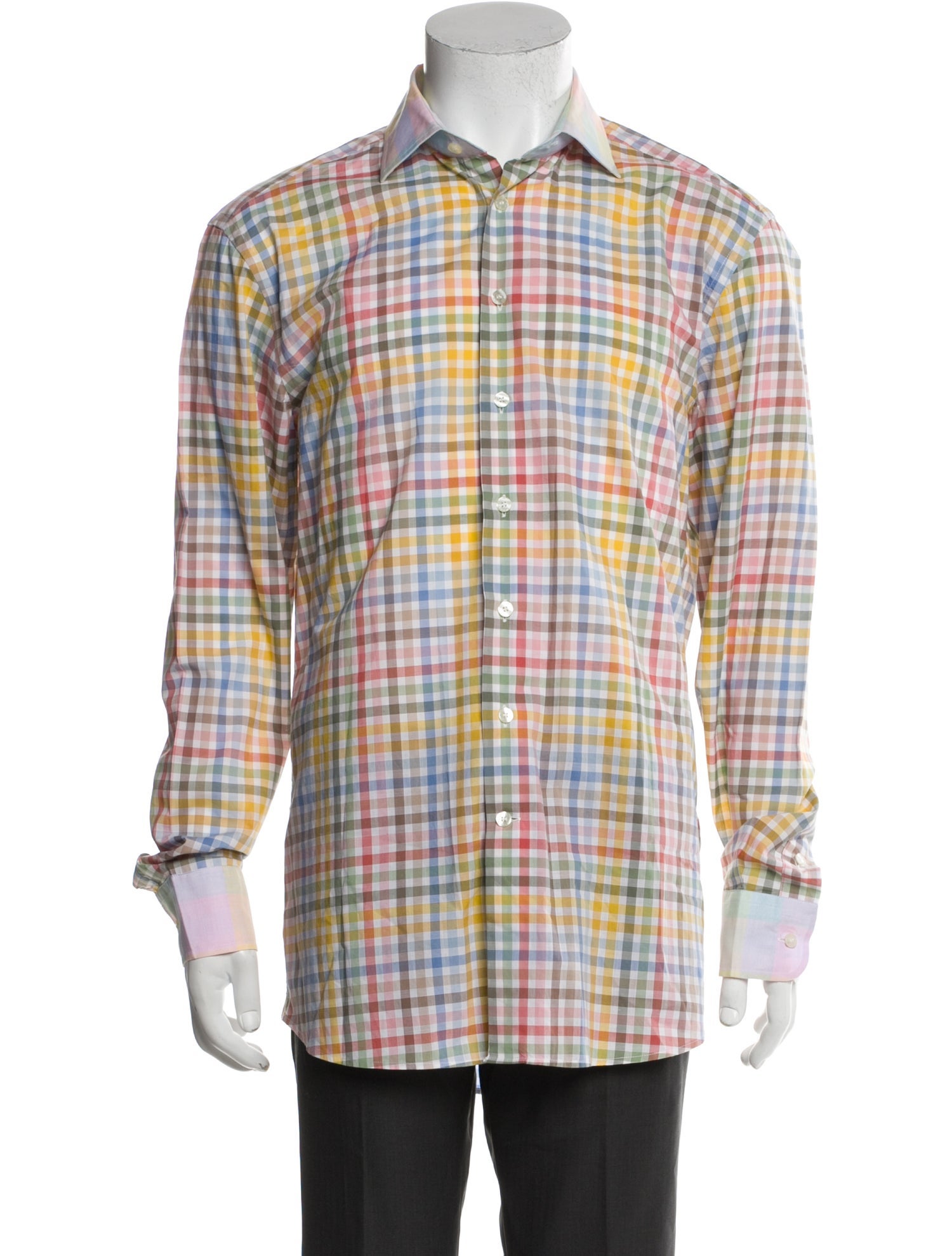 Etro Plaid Print Long Sleeve Shirt