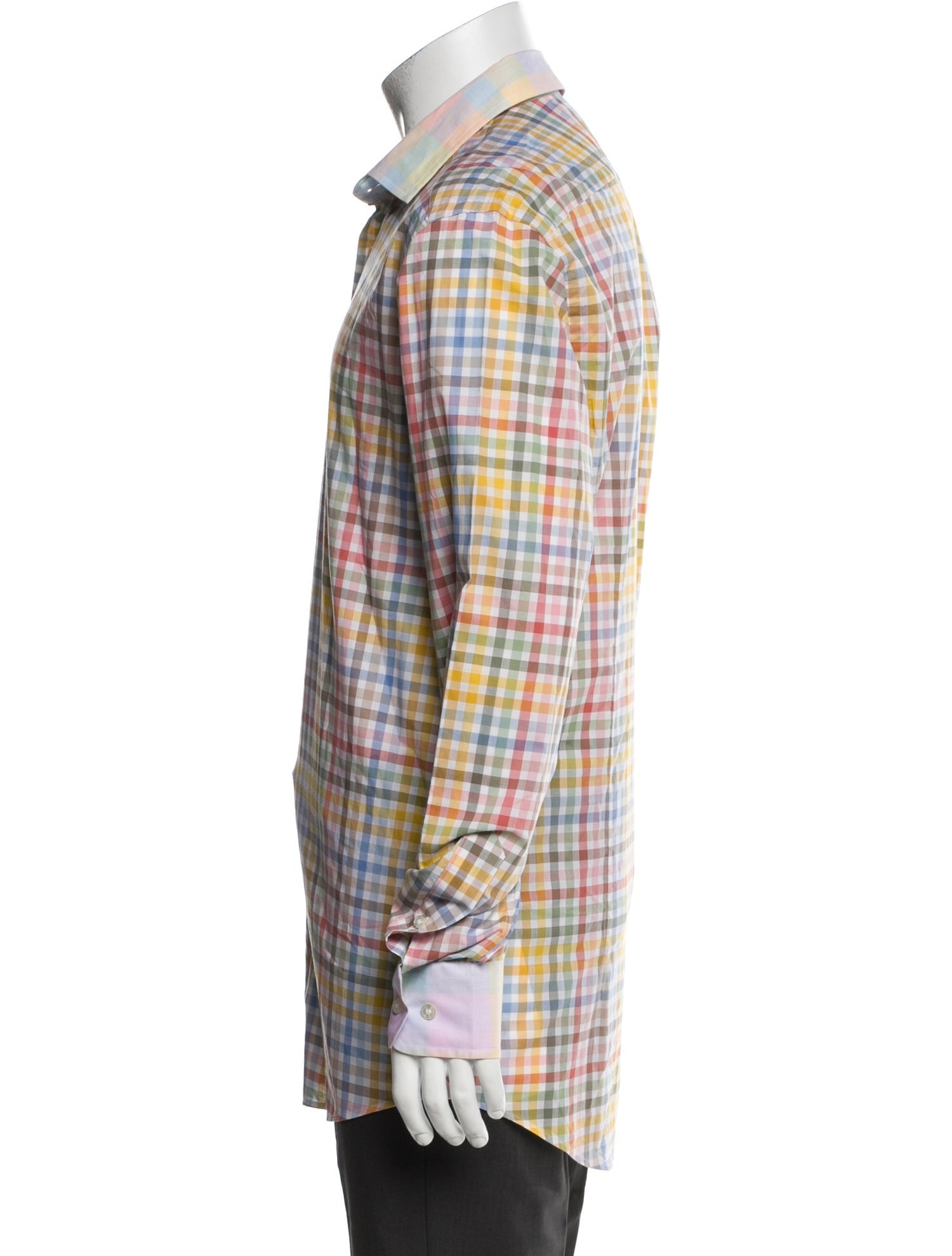 Etro Plaid Print Long Sleeve Shirt