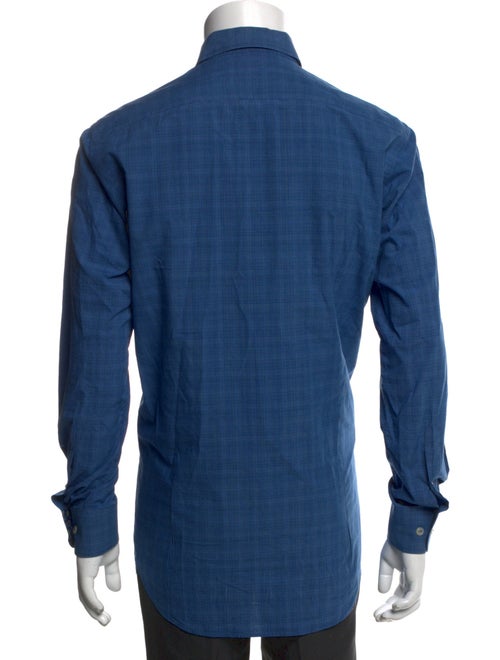 Etro Plaid Print Long Sleeve Dress Shirt