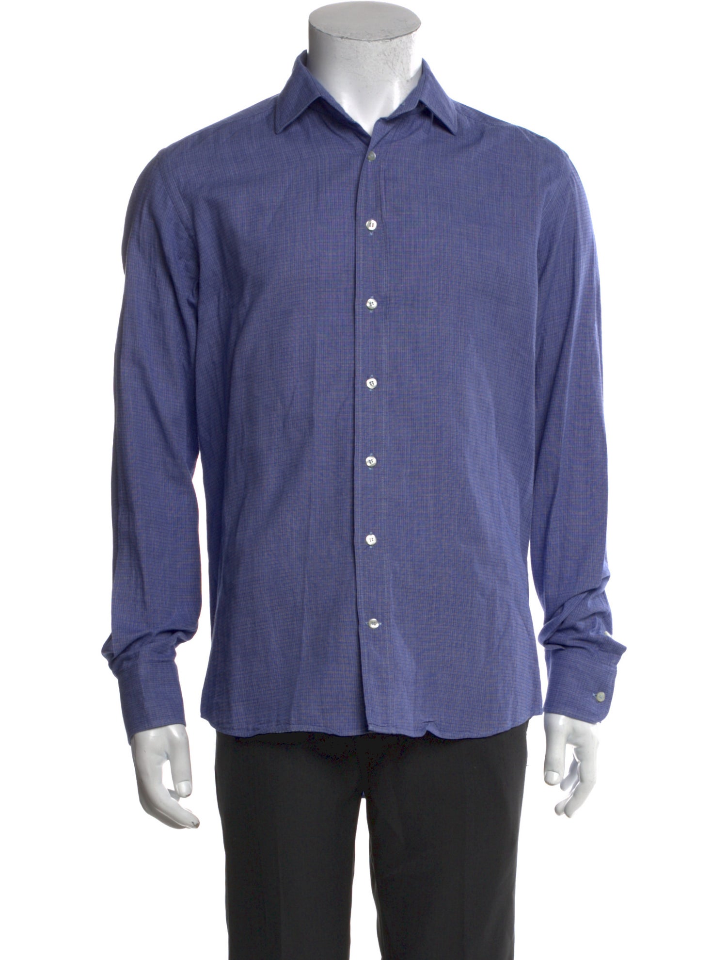 Etro Plaid Print Long Sleeve Dress Shirt