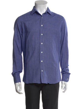 Etro Plaid Print Long Sleeve Dress Shirt