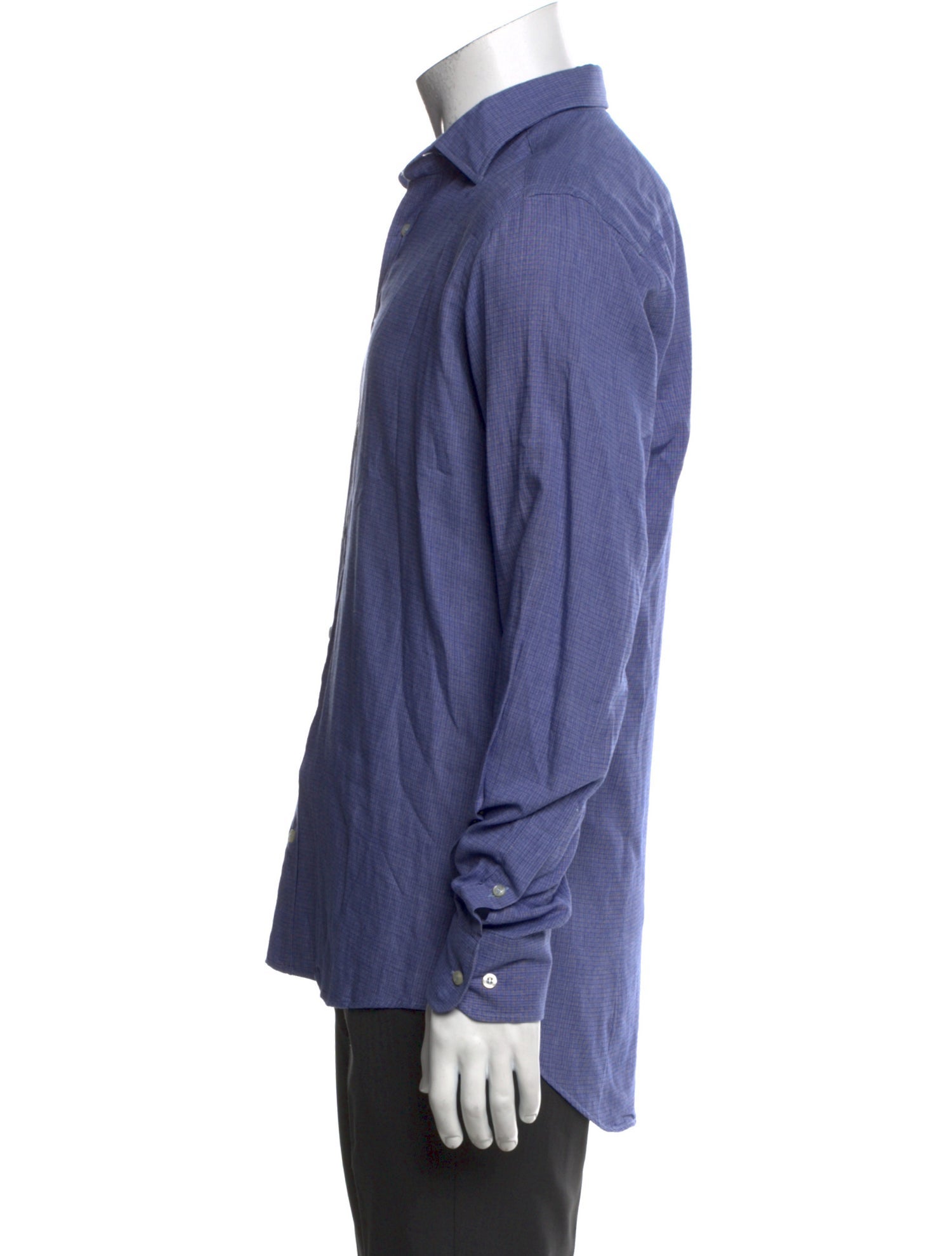 Etro Plaid Print Long Sleeve Dress Shirt