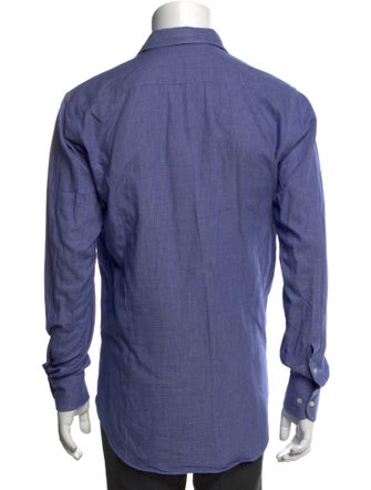 Etro Plaid Print Long Sleeve Dress Shirt