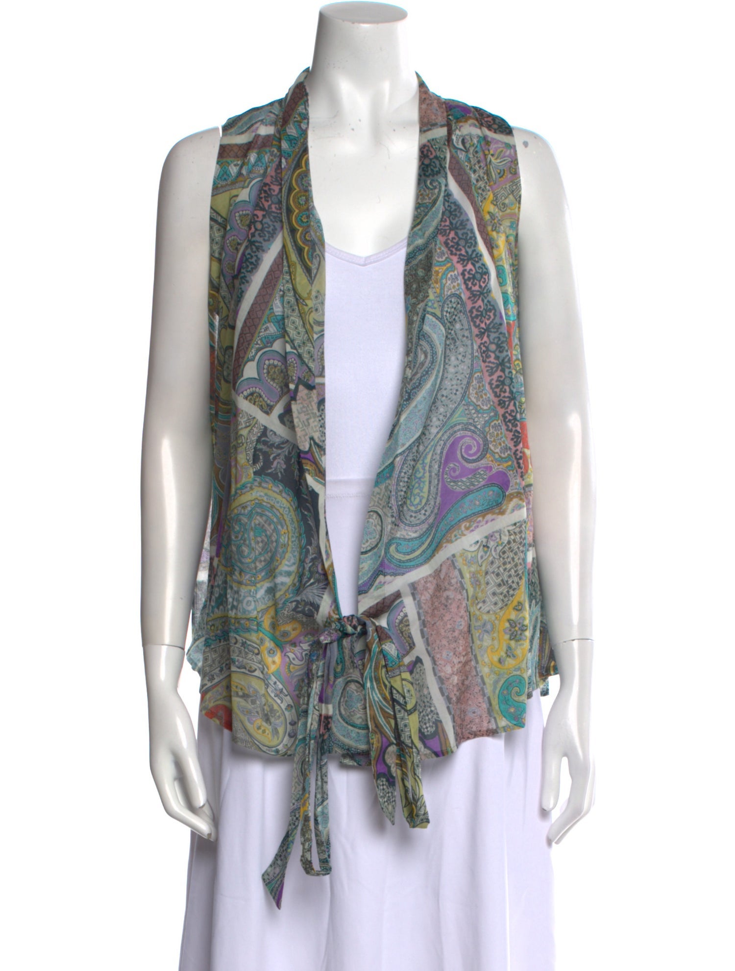 Etro Paisley Print V-Neck Blouse