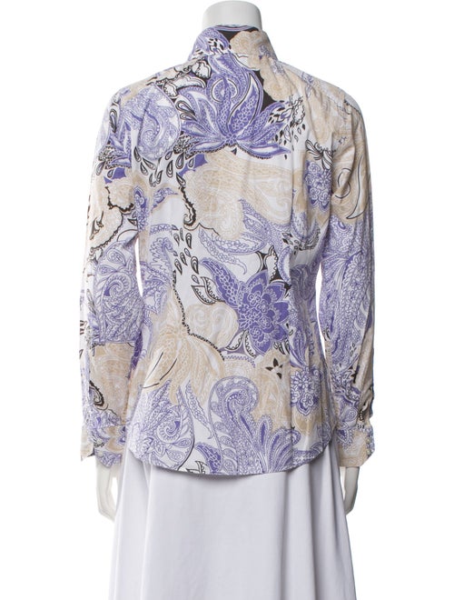 Etro Paisley Print Long Sleeve Button-Up Top