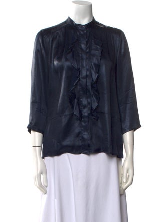 Etro Silk Mock Neck Blouse