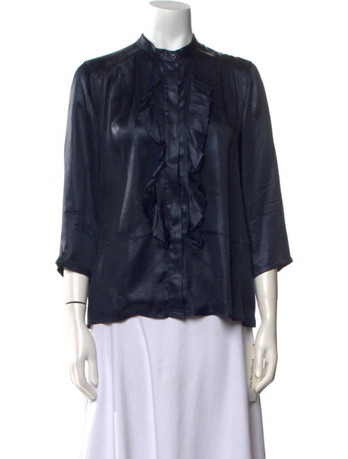 Etro Silk Mock Neck Blouse