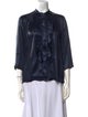 Etro Silk Mock Neck Blouse