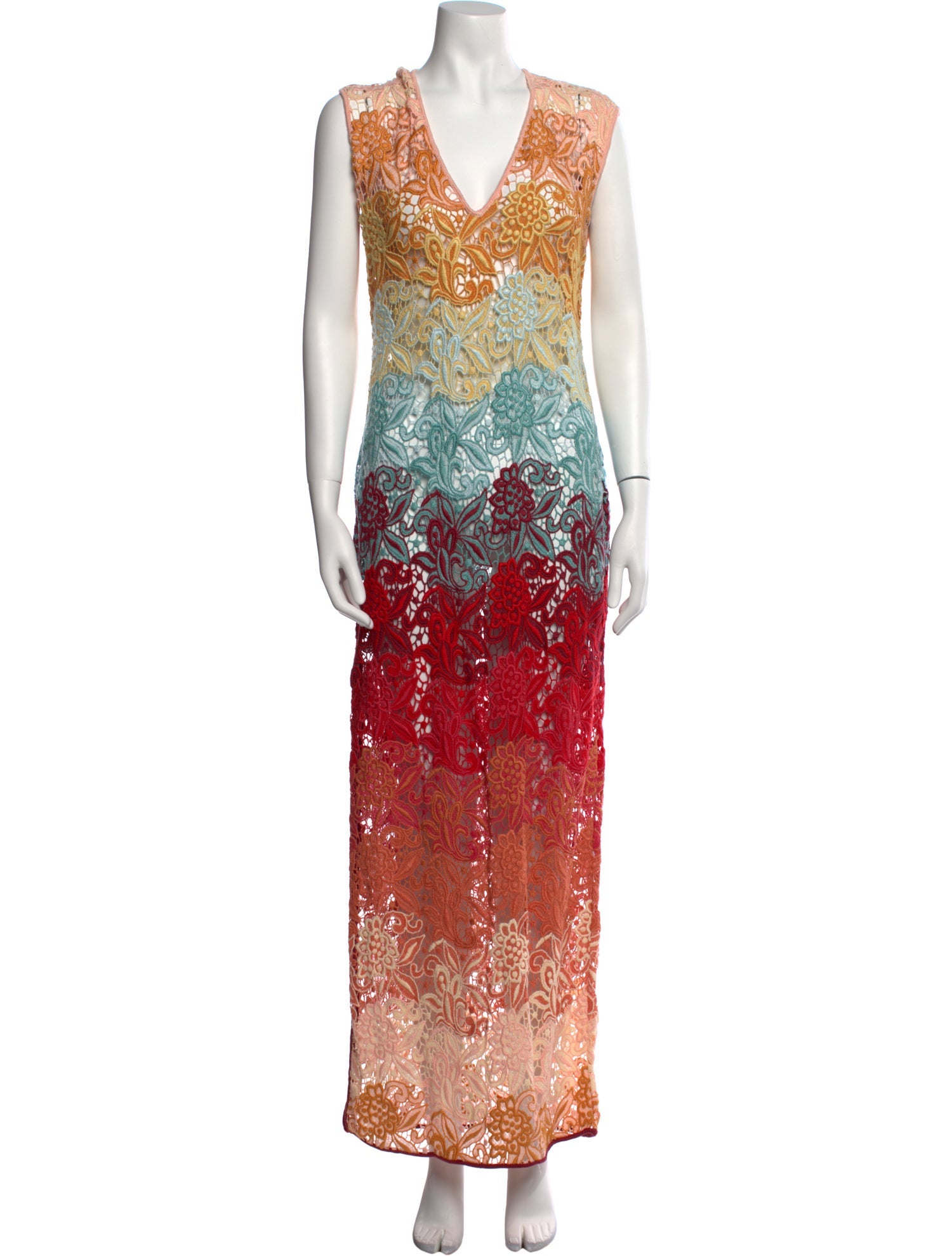 Etro Lace Pattern Long Dress