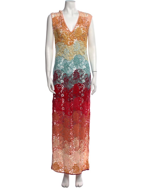 Etro Lace Pattern Long Dress