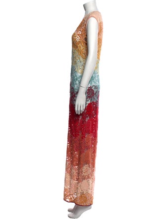 Etro Lace Pattern Long Dress