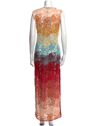 Etro Lace Pattern Long Dress