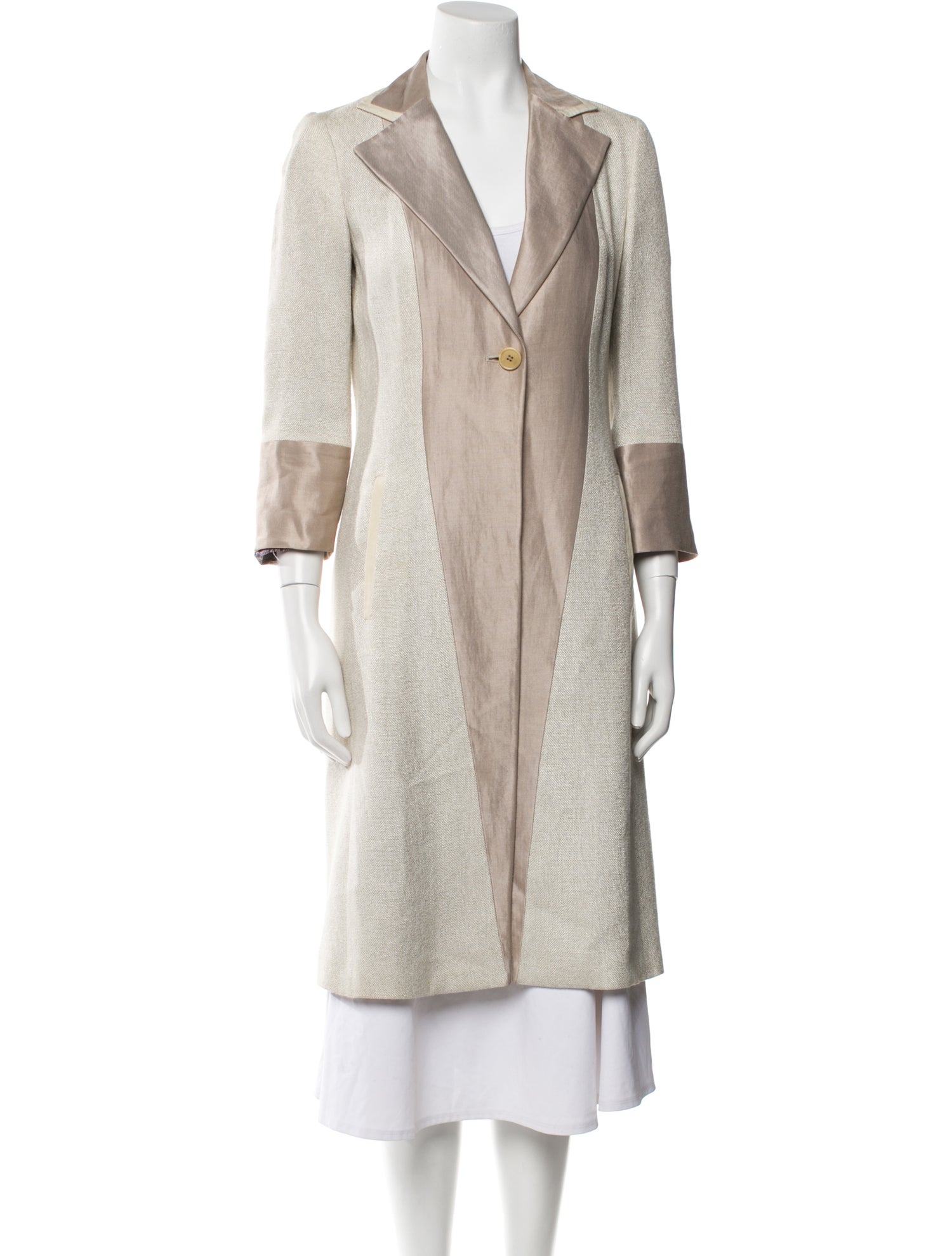 Etro Colorblock Pattern Fur Coat