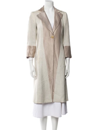 Etro Colorblock Pattern Fur Coat