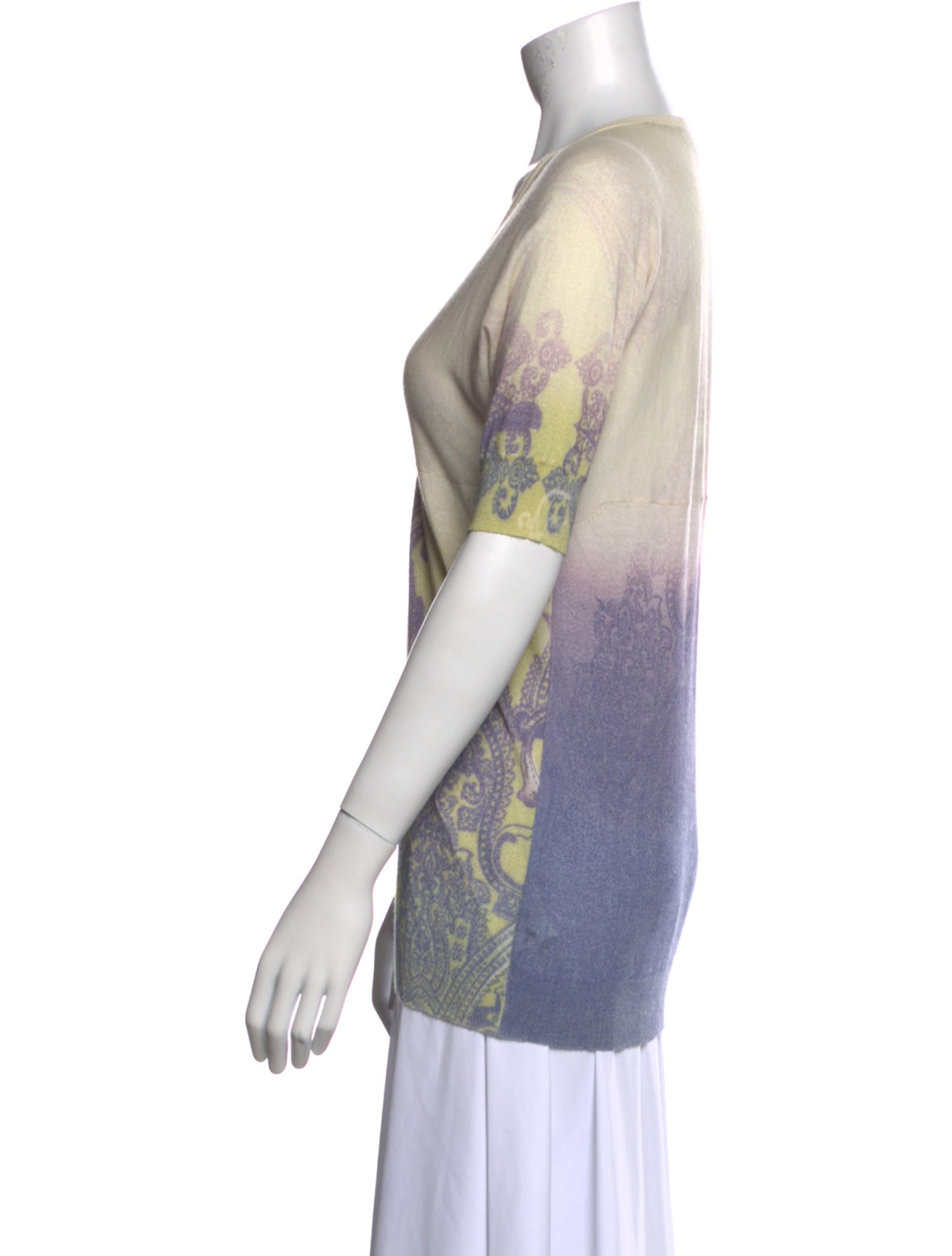 Etro Printed V-Neck Sweater