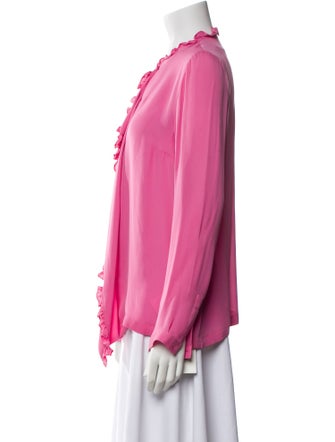 Etro Silk Mock Neck Blouse