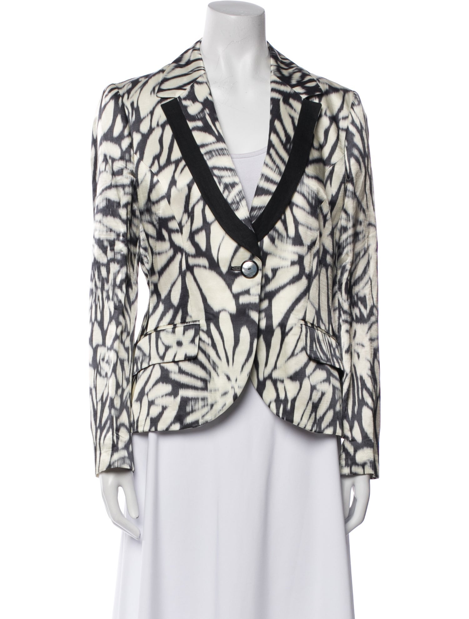 Etro Linen Tie-Dye Print Blazer