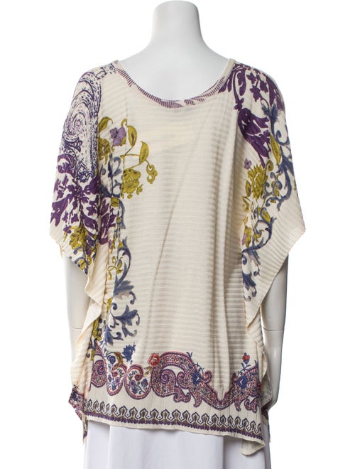 Etro Floral Print Scoop Neck Sweater