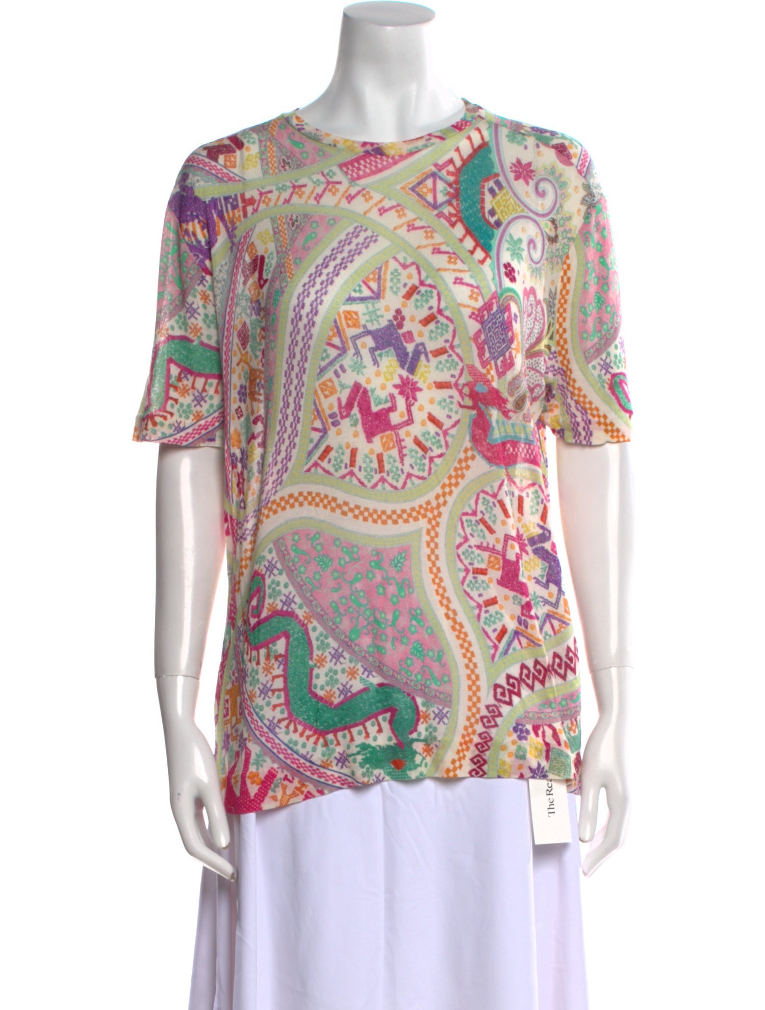 Etro Printed Scoop Neck Sweater