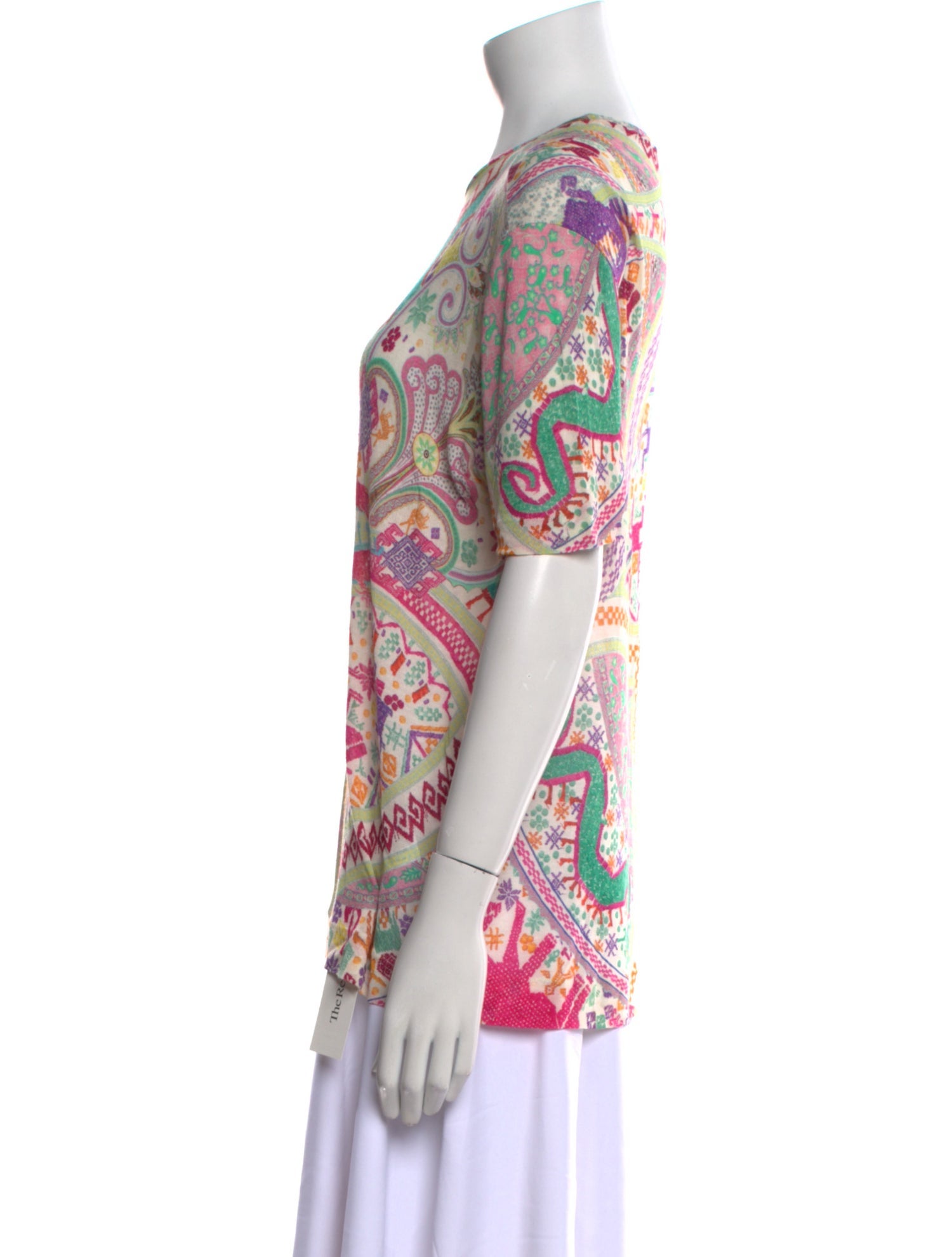 Etro Printed Scoop Neck Sweater