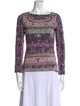Etro Wool Paisley Print Top